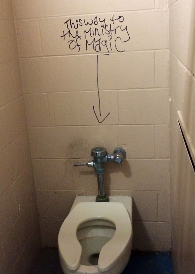 So I saw this today at a park bathroom stall... - Meme by ...