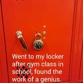 Not my locker btw