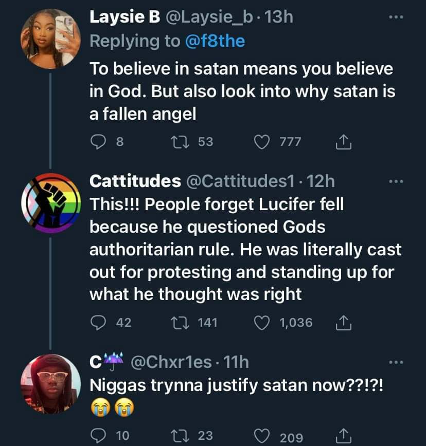 LGBTQP defending Satan - meme