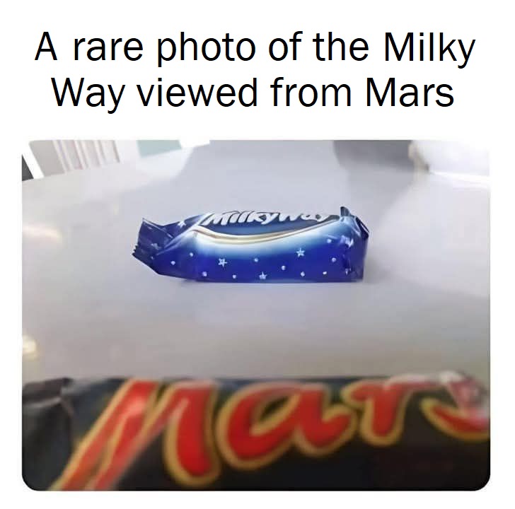 A rare photo of the Milky Way viewed from Mars - meme