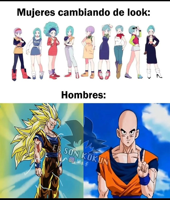 Hombres cambiando del look - meme