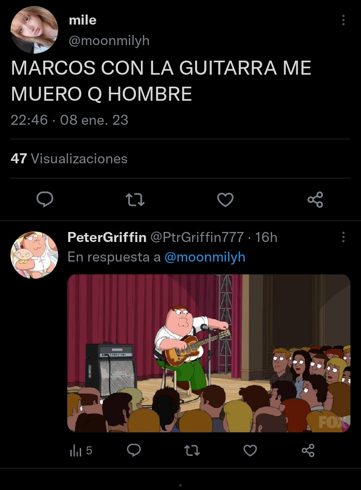 PETER CON LA GUITARRA ME MUERO Q HOMBRE - meme