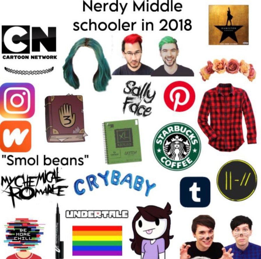 Nerdy Middle Schooler in 2018 - meme