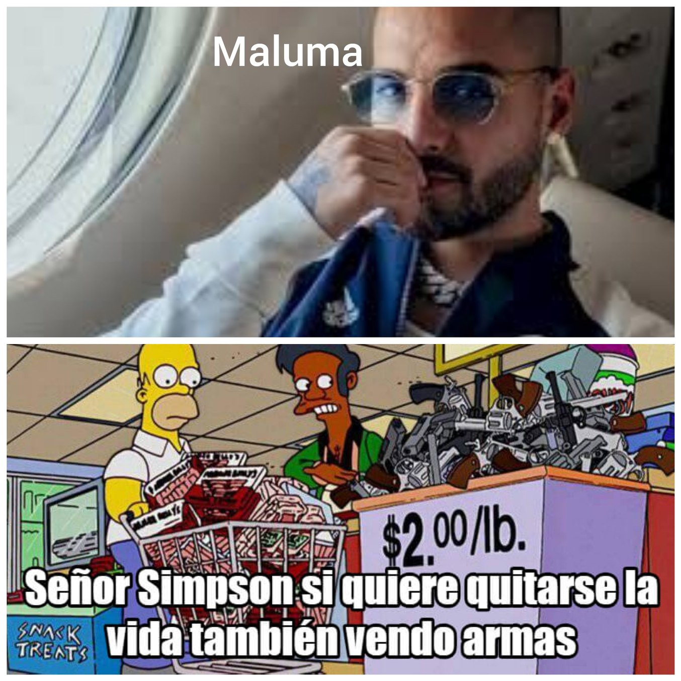 La música de Maluma es basura - meme