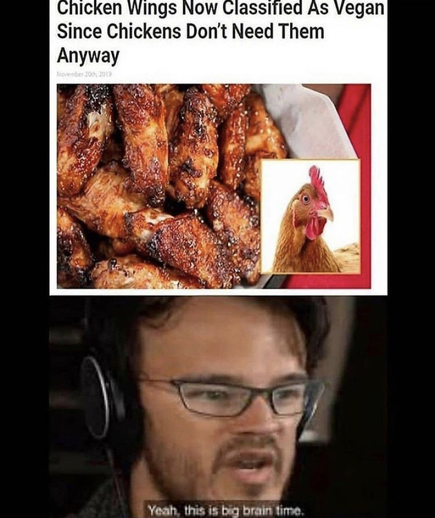I had chicken wings for dinner - meme