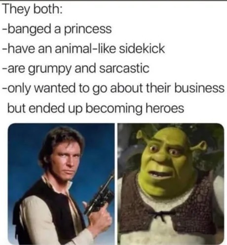 Same type of hero, Shrek Solo - meme