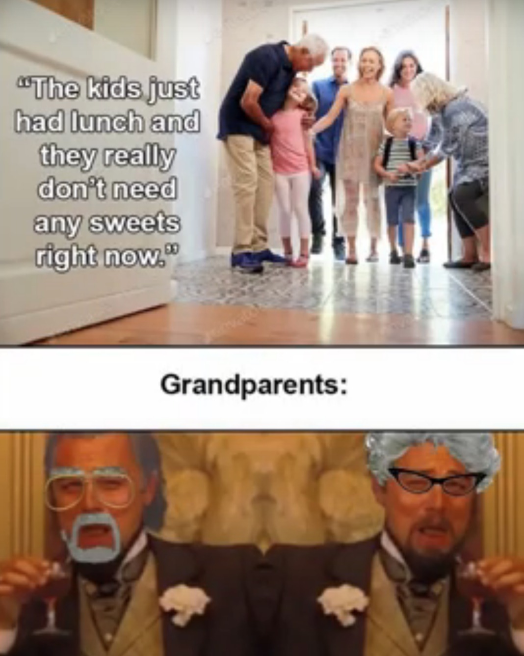 Grandparents laughing meme