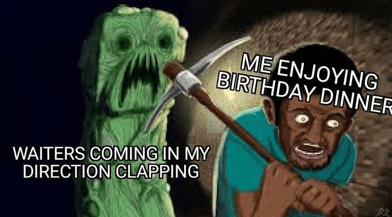 Birthday dinner meme
