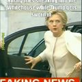 Still upset over her loss, Hillary tries to sneak back in and lock the doors while Trump gets sworn in.
