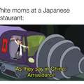 White moms at a Japanese restaurant