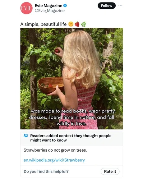 Strawberries don't grow on trees - meme