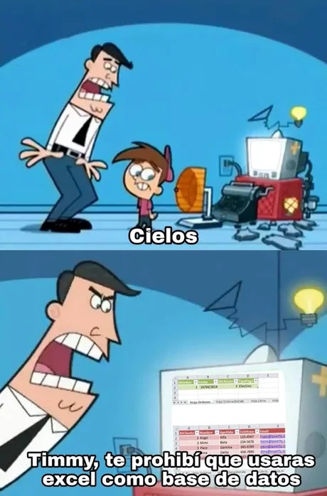 Excel como base de datos - meme