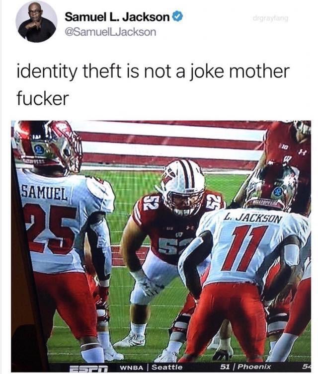Identity theft is not a joke mother fucker - meme