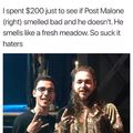 Glad he pointed out who Post Malone was. I couldn't tell.