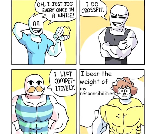 the weight of responsibilites - meme