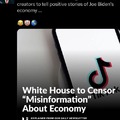 The White HOuse is working with TikTok