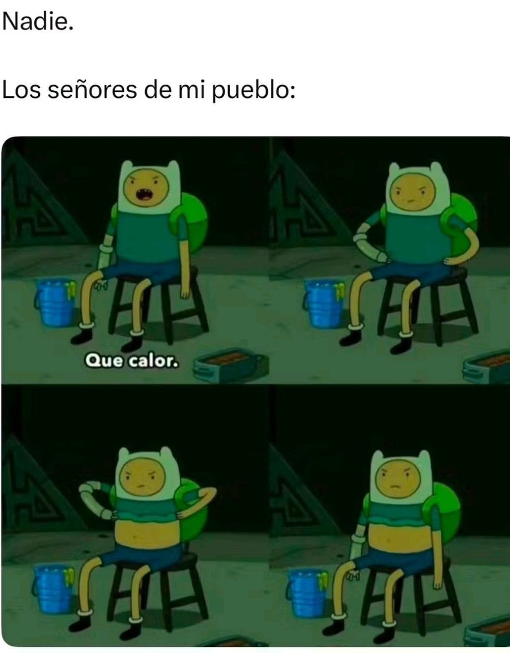 Nadie: Absolutamente nadie: Los señores del pueblo diciendo que calor - meme