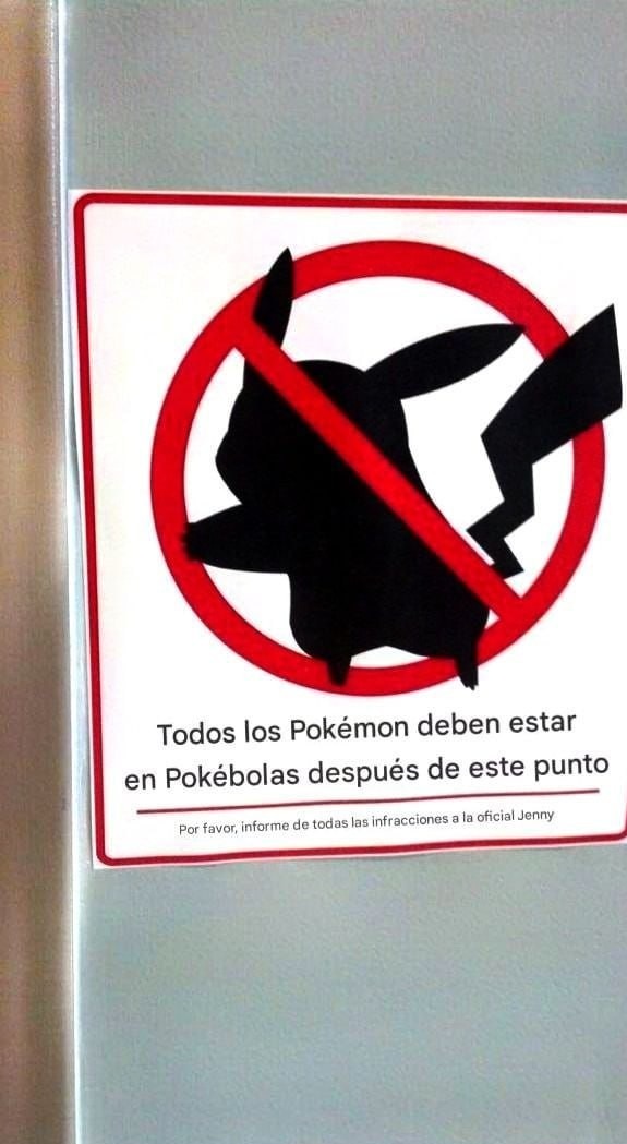No se permiten pokemon sueltos - meme