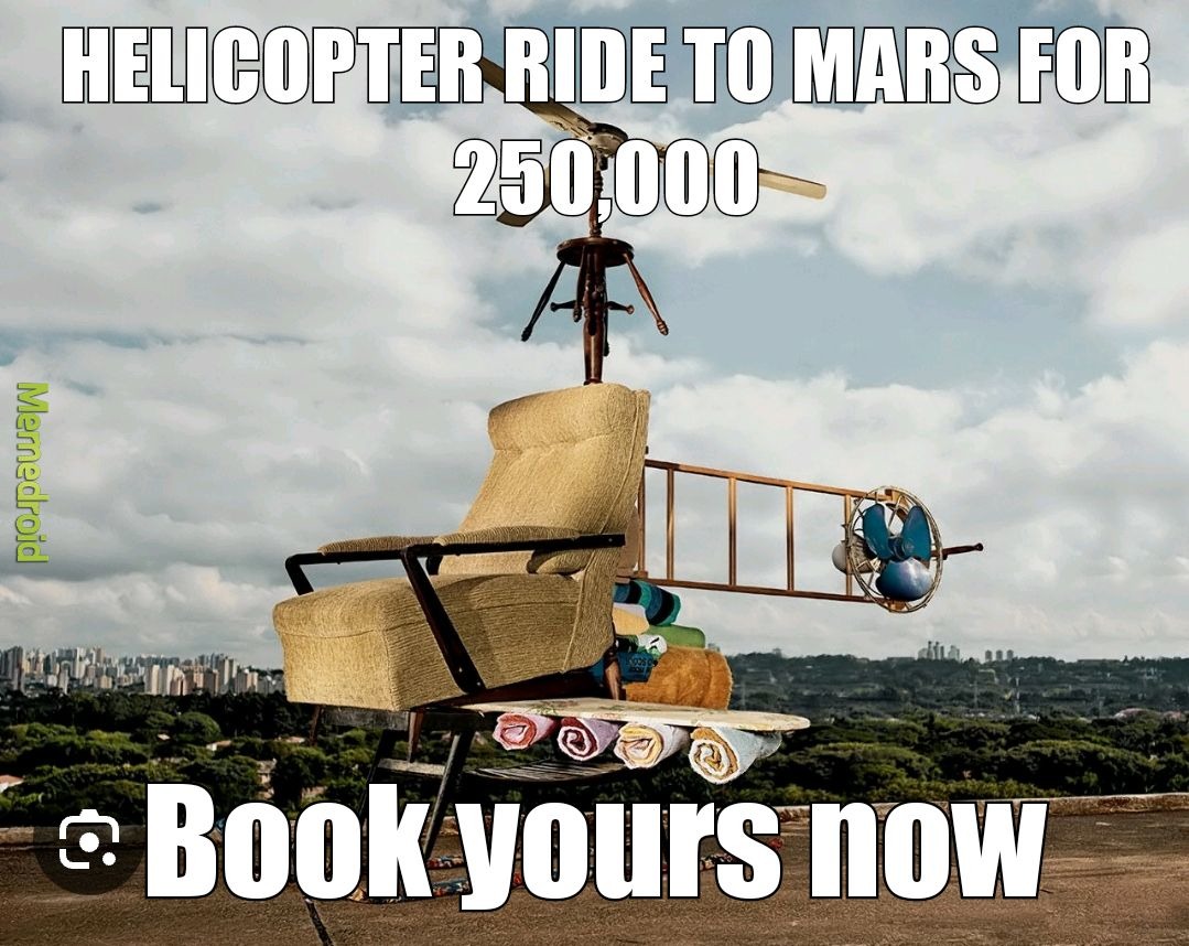 HELICOPTER to mars - meme