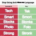 Stop using anti meme language