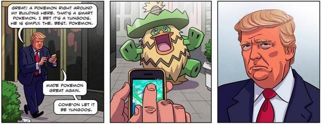 Pokemon go + Donald Trump = WTF - meme