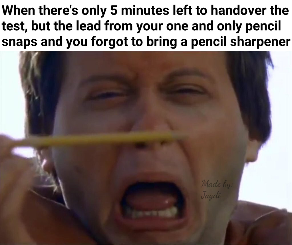 Worst experience during a test? - meme