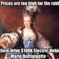 Gas Prices Too High For The Rabble? Let 'em Drive $100K Electric Cars - Marie Buttigigette