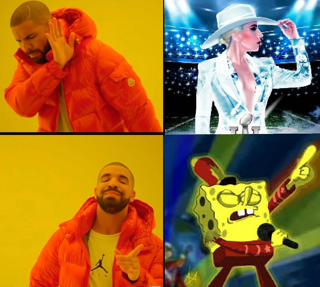 SpongeBob > Lady Gaga - meme