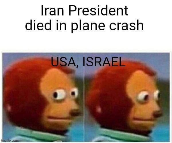 Iran president helicopter death meme