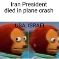 Iran president helicopter death meme