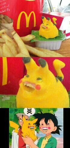 Pikachu use o choque do tro.... - meme