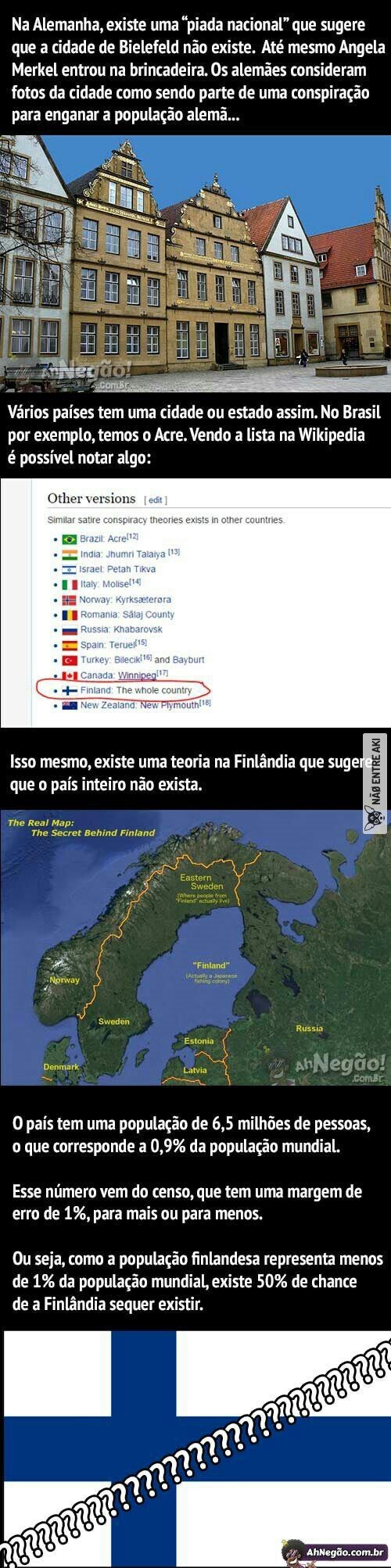A Finlândia não existe - meme