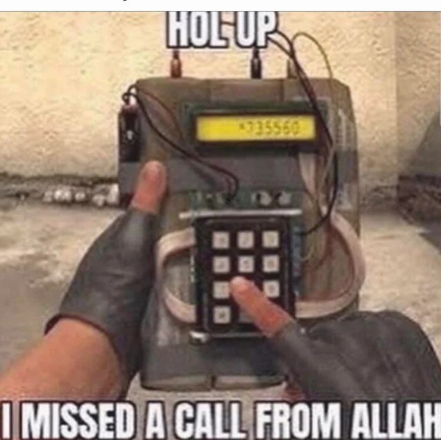 AGUANTA, perdi una llamada de allah - meme