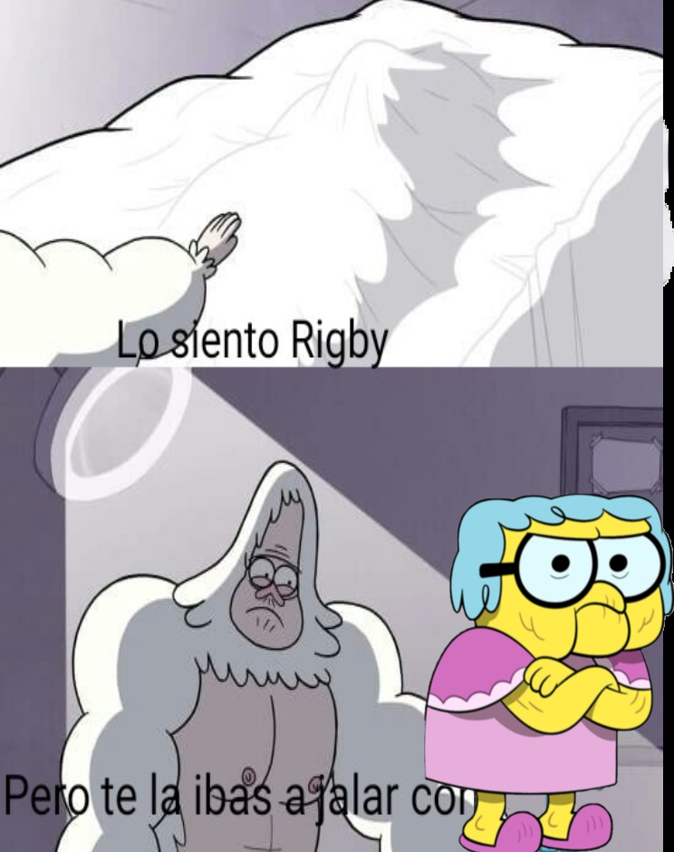 Rigby era por tu propio bien - meme