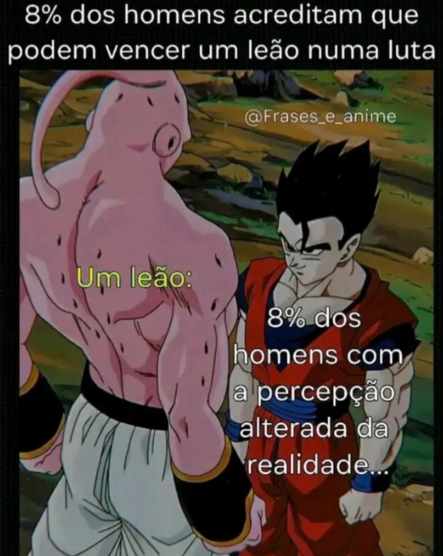 Homem vs Leão - meme