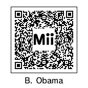QR de B.Obama para mii de nintendo 3DS/2DS - meme