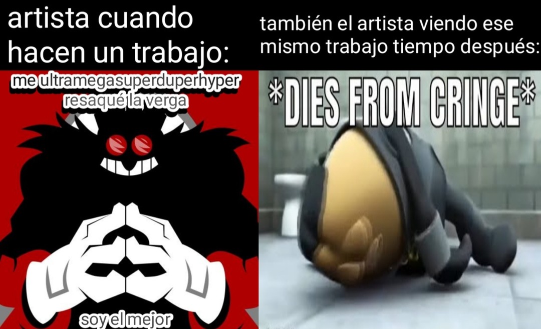 Es que su genio artístico ha cambiado y mejorado mucho con el tiempo :pepec: :wojakk: (pasaron 2 semanas :wojake:) - meme