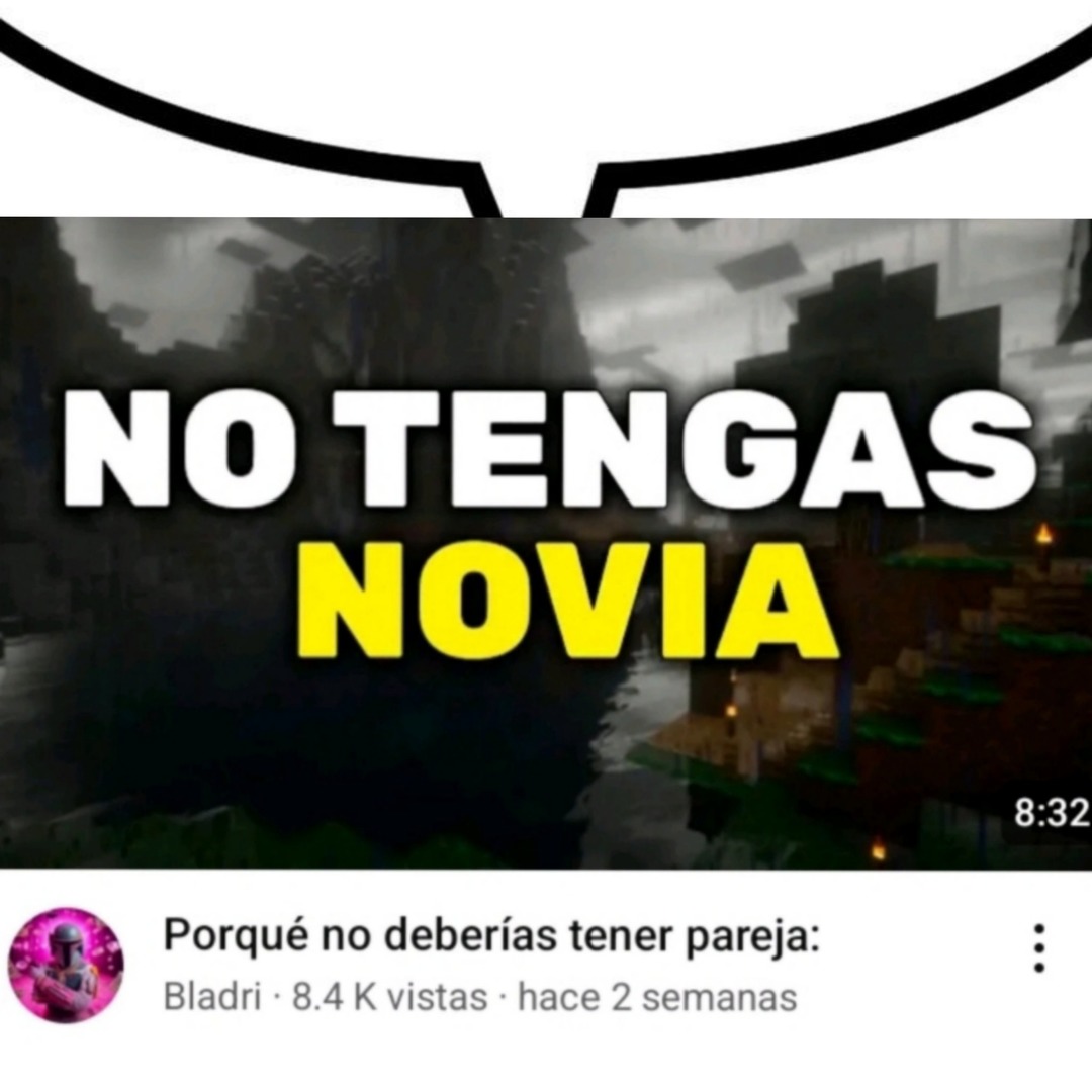 Vi un momo sobre ese video y le hice un globo de texto - meme