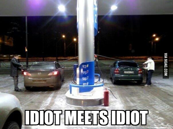 idiot meet idiot - meme