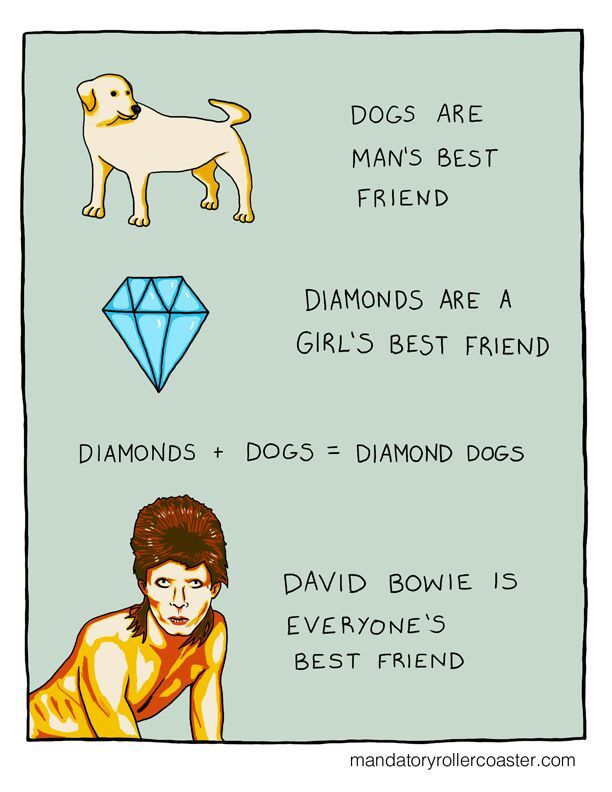 David Bowie's album "diamond dogs" :) - meme