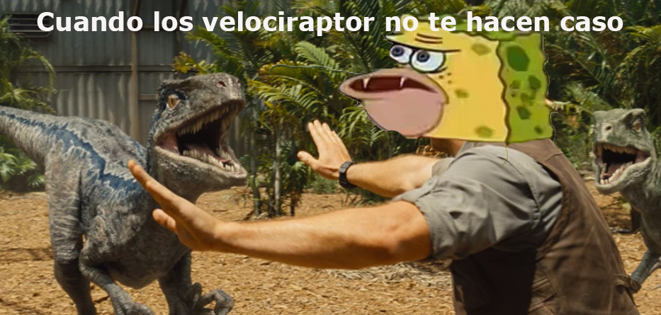 El titulo es un velociraptor - meme