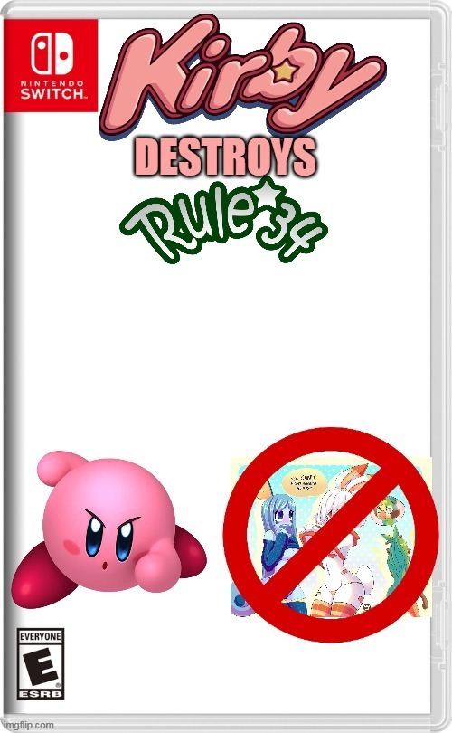 Kirby Destroys R34 - meme