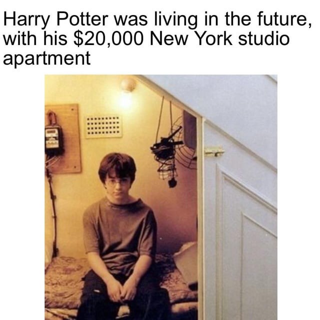 Harry Potter was living int he future - meme