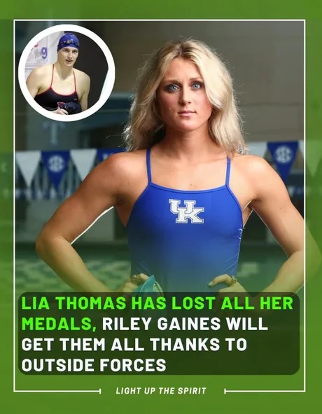 Lia Thomas has lost all the medals - meme
