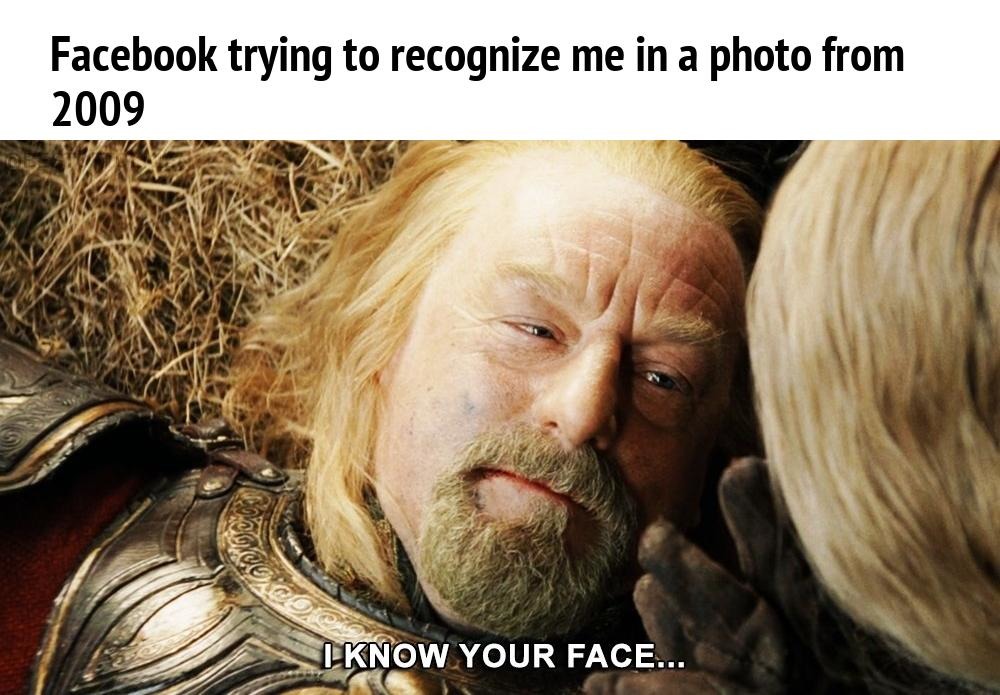 Facebook tryna ID me from a potato photo in 2009 - meme