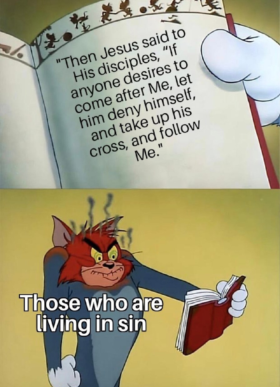 those who are living in sin said jesus also me - meme