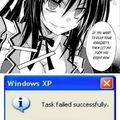 I love Windows XP because it fails successfully every time ...