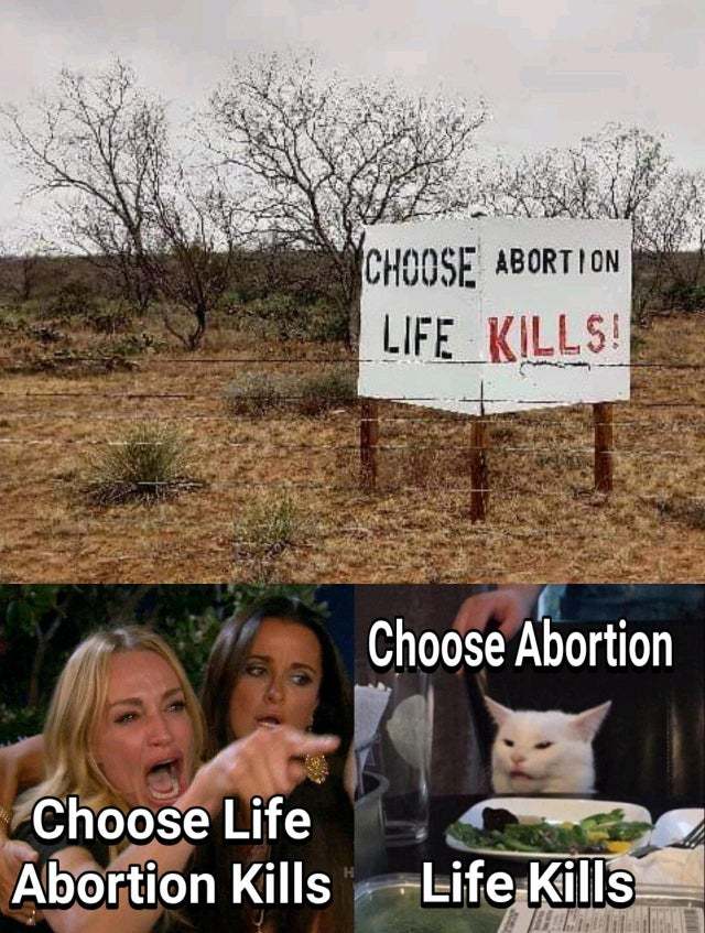 Choose abortion! - meme