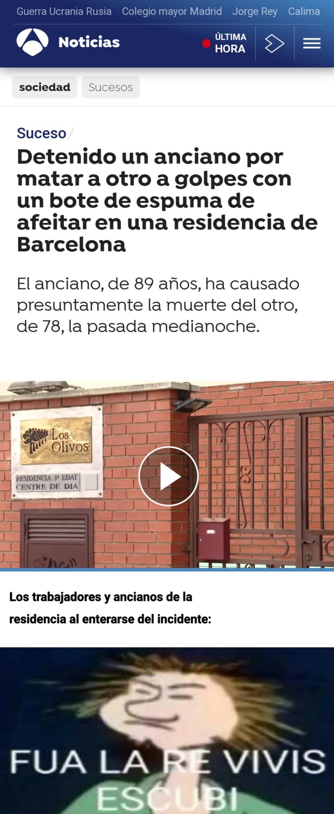 Esto salió en las noticias de mi país - meme