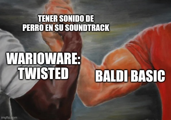 contexto: algunos soundtracks de warioware: twisted tiene sonidos de perros - meme